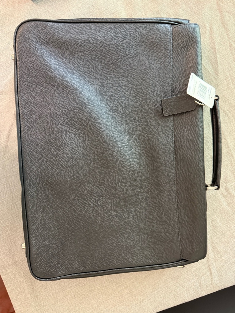 Coach Black Leather Briefcase with Silver Hardware - Picture 3 of 4